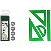 Faber Castell 167004 - Estuche con 4 rotuladores calibrados ECCO Pigment con grosores de trazo + 65021 - Pack escolar…